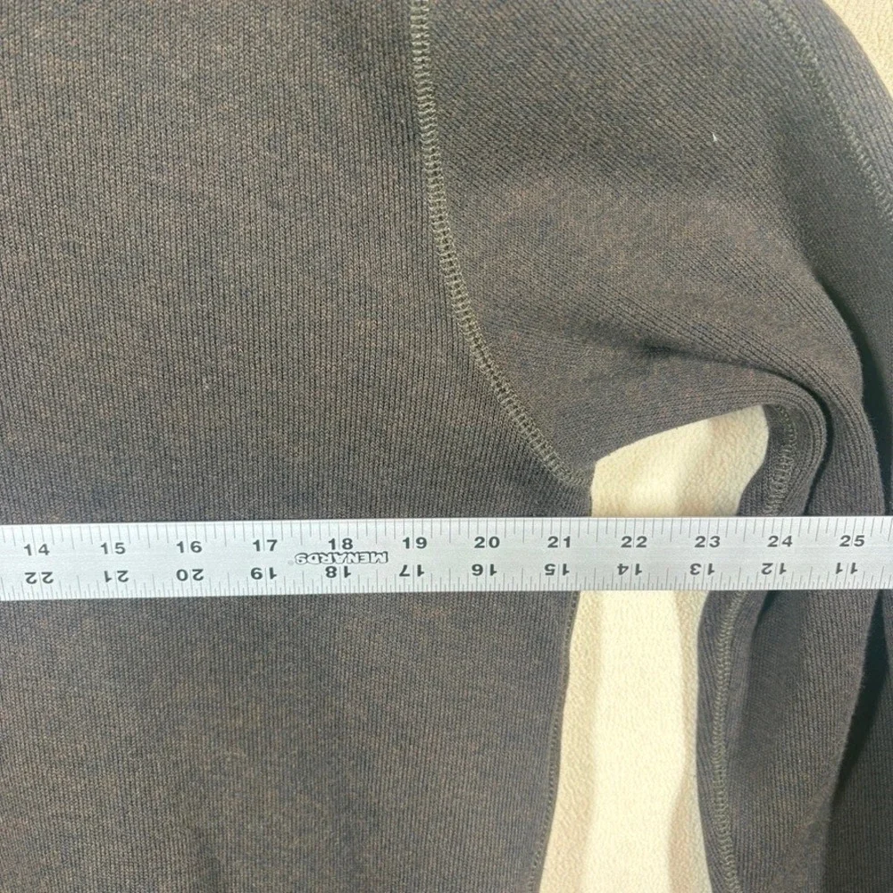 Vtg Banana Republic Mens 1/4‎ Zip Pullover Sweater Large Brown Preppy Academia